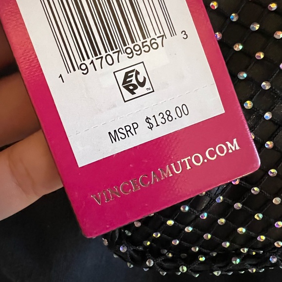 Vince Camuto Mini Bag Black Damsa Crystals on
Net Over Sateen NEW with tags! - Picture 4 of 4